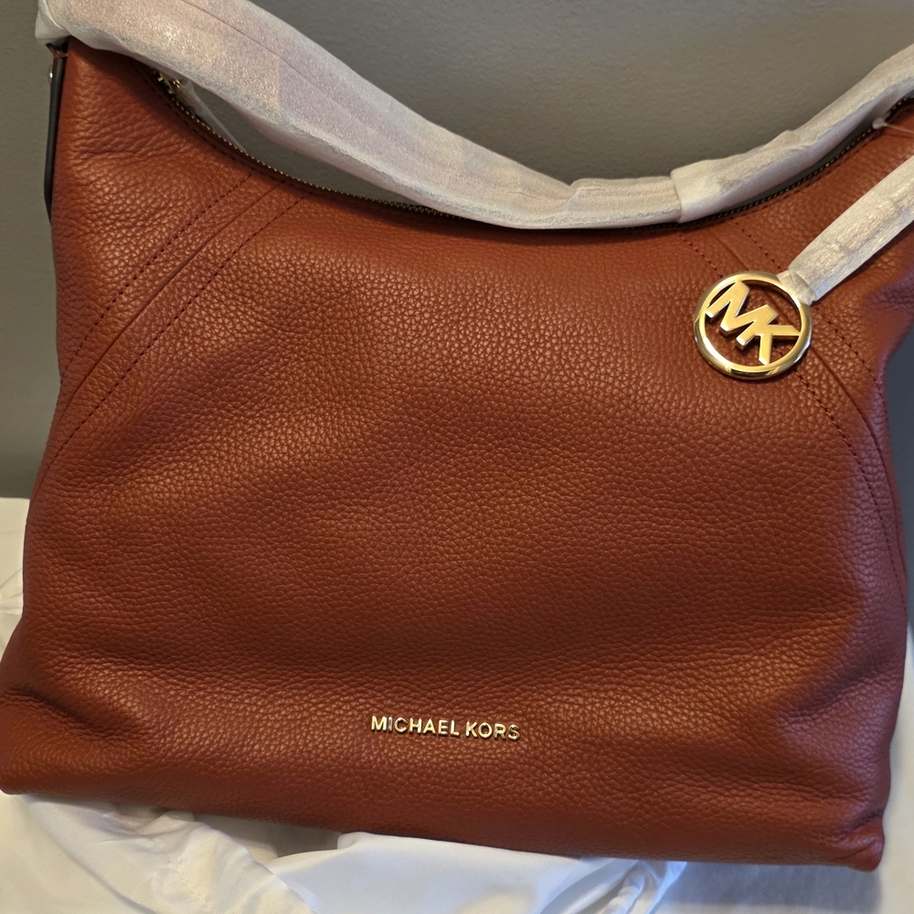BRAND NEW Michael Kors Terracotta Leather Shoulder Bag